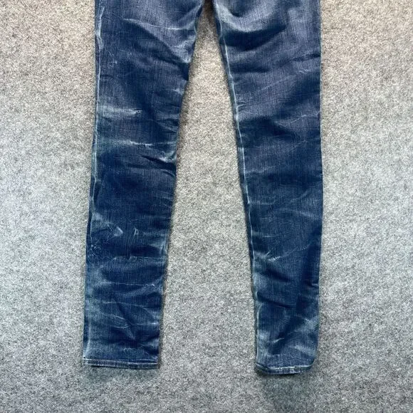 J Brand Jeans Women's‎ 27 Skinny Acid Wash Medium Blue Stretch Denim Low Rise - Picture 13 of 15